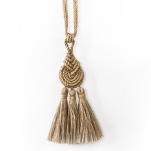Spiralled Jute Tassel Curtain Tieback